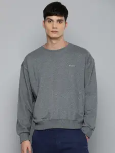 R.Code by The Roadster Life Co. Men Oversized Sweatshirt