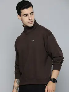 R.Code by The Roadster Life Co. Men Turtle Neck Sweatshirt
