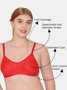 KOMLI Pack of 3 Non Padded Full Coverage T-Shirt Bra