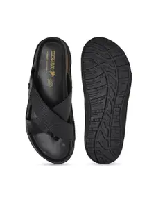 Buckaroo Textured Leather Comfort Sandals