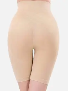 Flenzy Women Self Design High-Waist Tummy & Thigh Shapewear