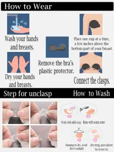 FIMS Reusable Stick-On Skin Friendly Silicone Padded Bra