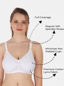 Tweens Pack Of 3 Cotton Minimizer Bra Medium Coverage All Day Comfort Non-Wired