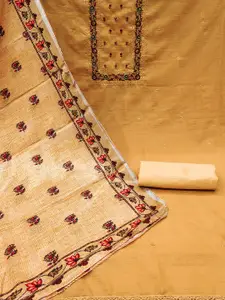 MANVAA Ethnic Motifs Embroidered Sequinned Unstitched Dress Material