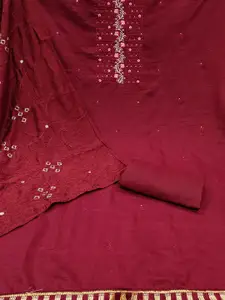 MANVAA Ethnic Motifs Embroidered Unstitched Dress Material