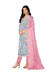 MANVAA Ethnic Motif Printed Unstitched Dress Material