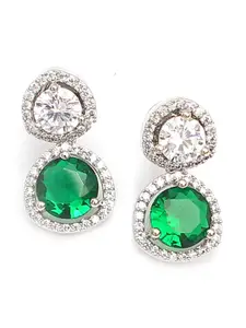 Mirana Rhodium-Plated Drop Earrings