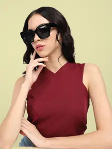 HAUTE SAUCE by  Campus Sutra Women Oversized Sunglasses with Polarised Lens