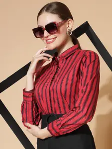 DressBerry Vertical Striped Formal Shirt