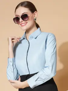 DressBerry Spread Collar Cotton Formal Shirt