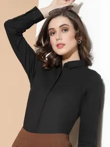 DressBerry Spread Collar Cotton Formal Shirt