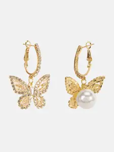 Kazo Classic Rhinestone Studded Hoop Earrings