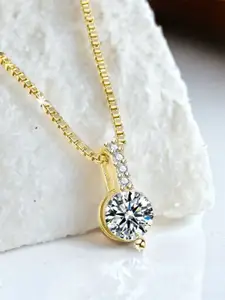 MYKI Gold Plated & CZ Studded Pendant
