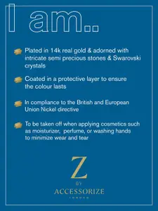 Accessorize London 14K Gold-Plated Z Elongated Link Necklace