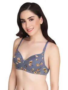 AROUSY Floral Printed Full Coverage Minimizer Bra - 360 Degree Support