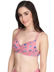 Aamarsh Floral Printed Full Coverage Minimizer Bra - 360 Degree Support