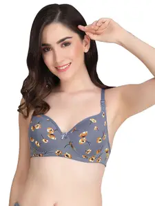 Aamarsh Pack Of 2 Floral Printed Full Coverage Minimizer Bra With 360 Degree Support