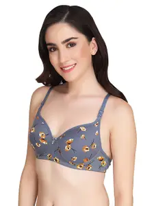 Aamarsh Pack Of 3 Floral Printed Full Coverage Minimizer Bra - 360 Degree Support