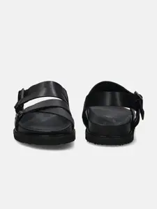 Bugatti Fermo Men Cross Strap Leather Comfort Sandals
