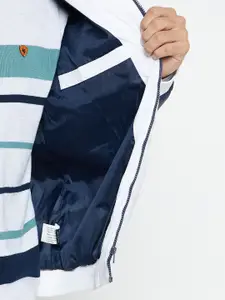 Cantabil Colourblocked Mock Collar Lightweight Padded Jacket