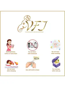 Vighnaharta Gold-Plated & Rhodium-Plated Band Finger Ring