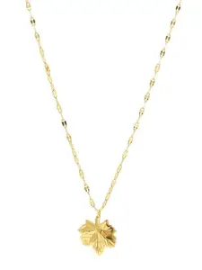 MYKI Gold-Plated Aesthetic Leaf Pendant Chain