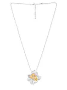 Rubans Silver Plated Pendant with Chain