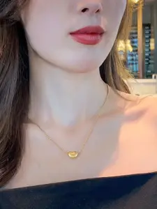 MYKI Stainless Steel Dazzling Little Heart Pendant With Chain