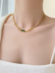 MYKI Gold-Plated Diamond Shaped Pendant Chain