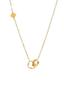 MYKI Gold-Plated Flower Shaped Pendant Chain