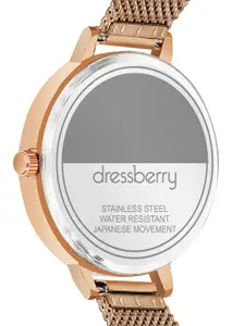 DressBerry Women Embellished Dial & Bracelet Style Straps Analogue Watch DB-013