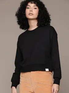 Roadster Women Solid Sweatshirt