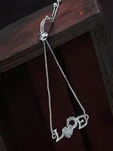 I Jewels Set Of 2 Antique Silver-Plated Charm Bracelet