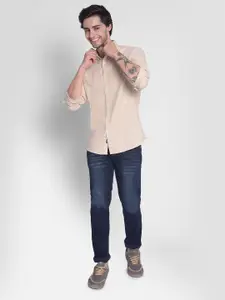 Crimsoune Club Classic Slim Fit Opaque Cotton Casual Shirt