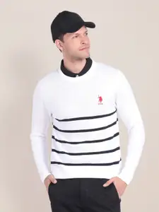 U.S. Polo Assn. Striped Round Neck Cotton Pullover