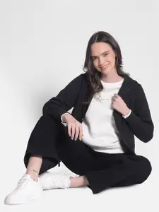 Crimsoune Club Hooded Front-Open Sweatshirt