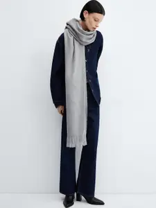 MANGO Women Fringed Edge Scarf