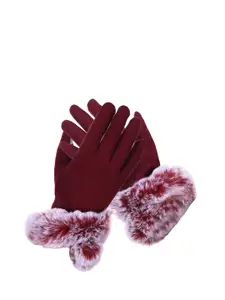 Alexvyan Women Wind Proof Thermal Warm Soft Gloves