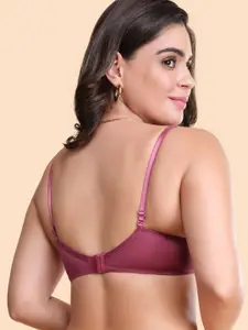 Enamor Non Padded Wired Full Coverage Seamless and Wide Front Straps, Lace Everyday Bra