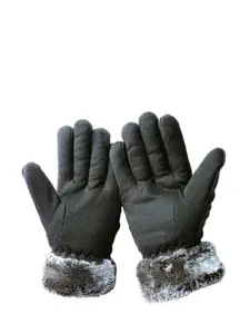 Alexvyan Women Leather Wind Proof Thermal Warm Gloves
