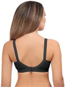 Eve's Beauty Pack Of 2 Floral Self Design Full Coverage Minimizer Bra With Side Shaper