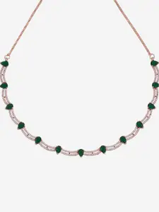 Kushal's Fashion Jewellery Copper Rose Gold-Plated Necklace