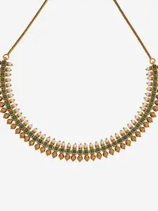 Kushal's Fashion Jewellery Gold-Plated Copper Antique Necklace