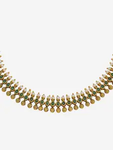 Kushal's Fashion Jewellery Gold-Plated Antique Necklace