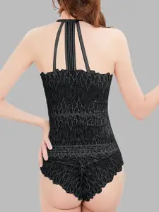 FIMBUL Lace Underwear Lightly Padded Camisole Lingerie BRA-3363-BLK