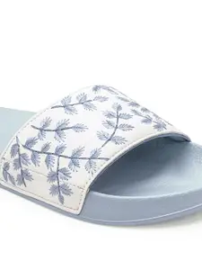 Red Tape Women Embroidered Rubber Sliders