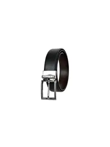 Allen Cooper Men Textured Leather Reversible Formal Belt