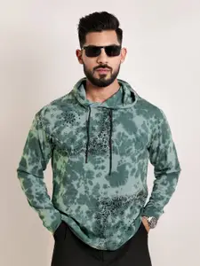 Maniac Abstract Printed Hooded Oversized Pure Cotton T-shirt