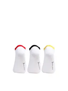 Bonjour Men Pack Of 3 Cotton Ankle -Length Socks