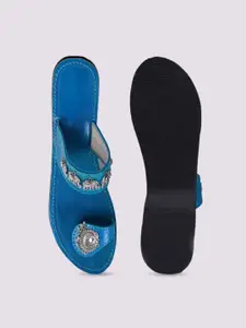 Apratim Embellished Leather One Toe Flats